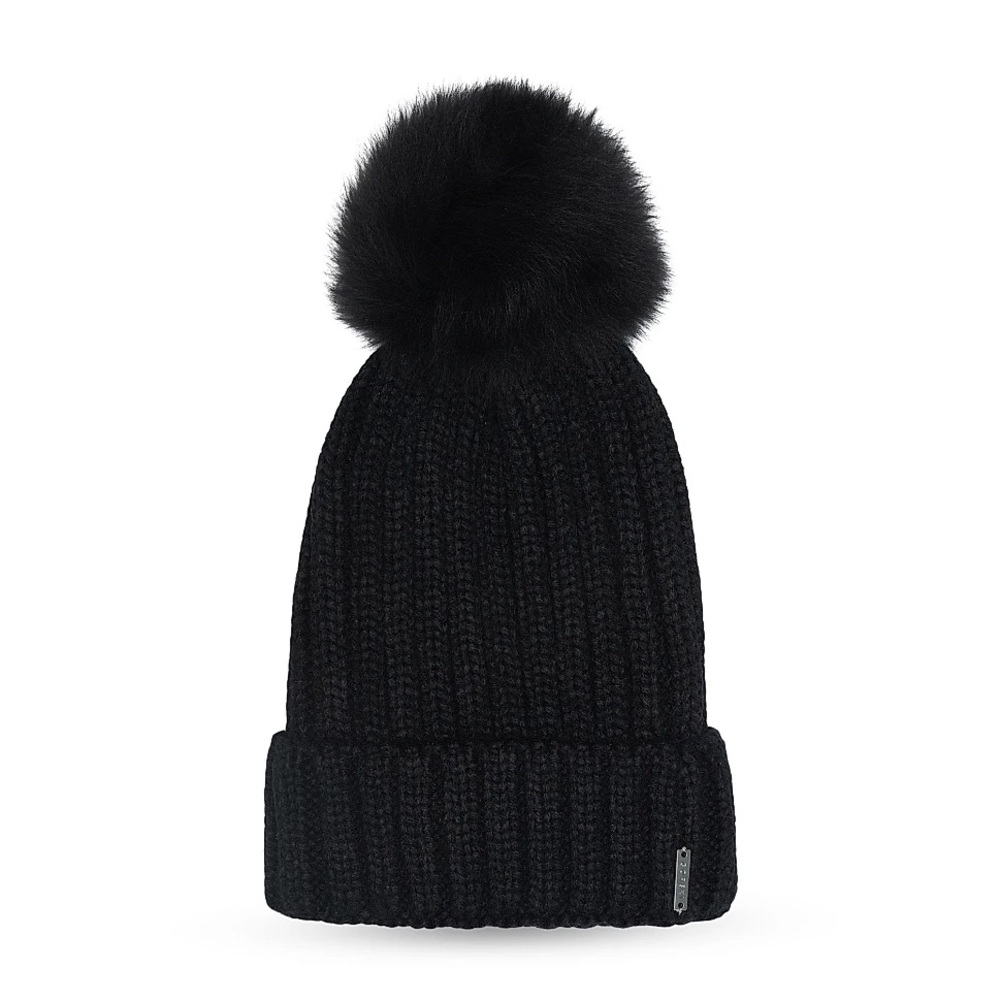 GORSKI Black Knit Hat with Pom Pom